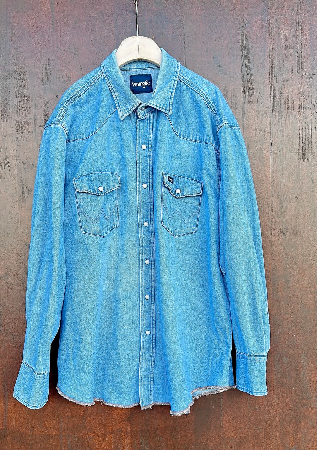 90년대 랭글러(Wrangler)의 데님 웨스턴 셔츠 상품이미지1