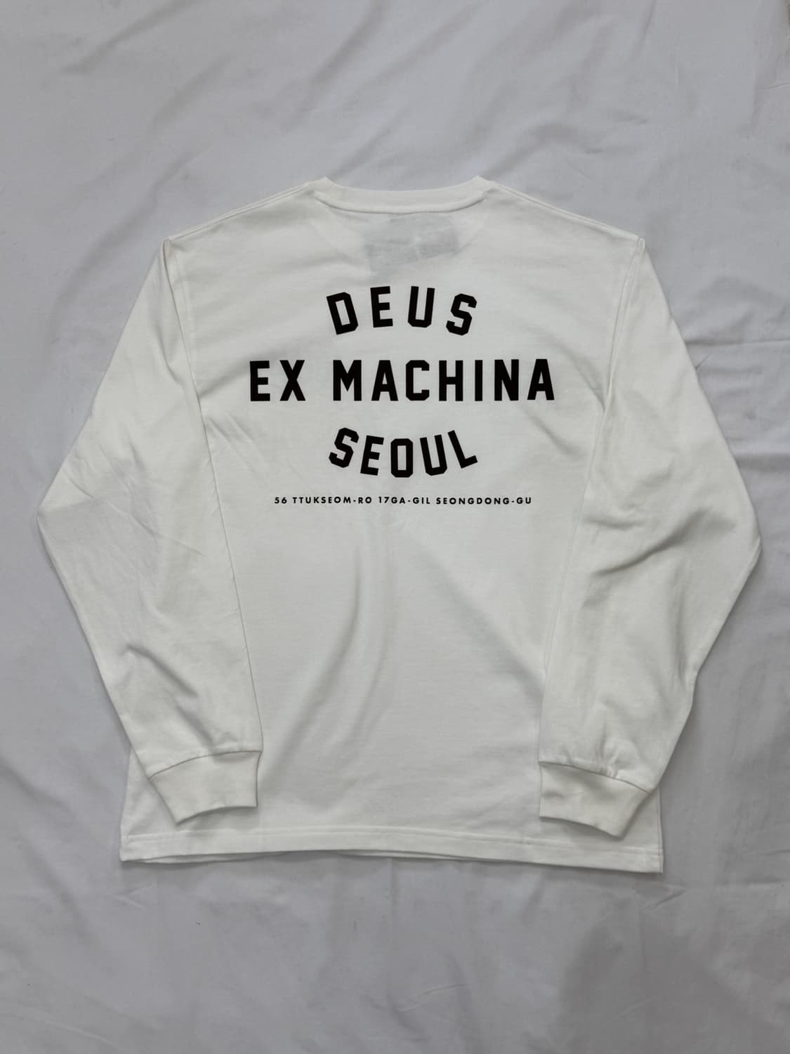 [새상품]Deus데우스 서울 컬리지 긴팔 롱슬리브 티셔츠 흰색 새상품 L 상품이미지2