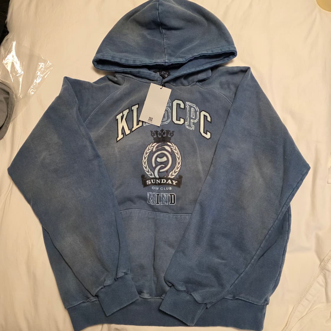 선데이오프클럽 유니버시티 후드 블루 상품이미지1
