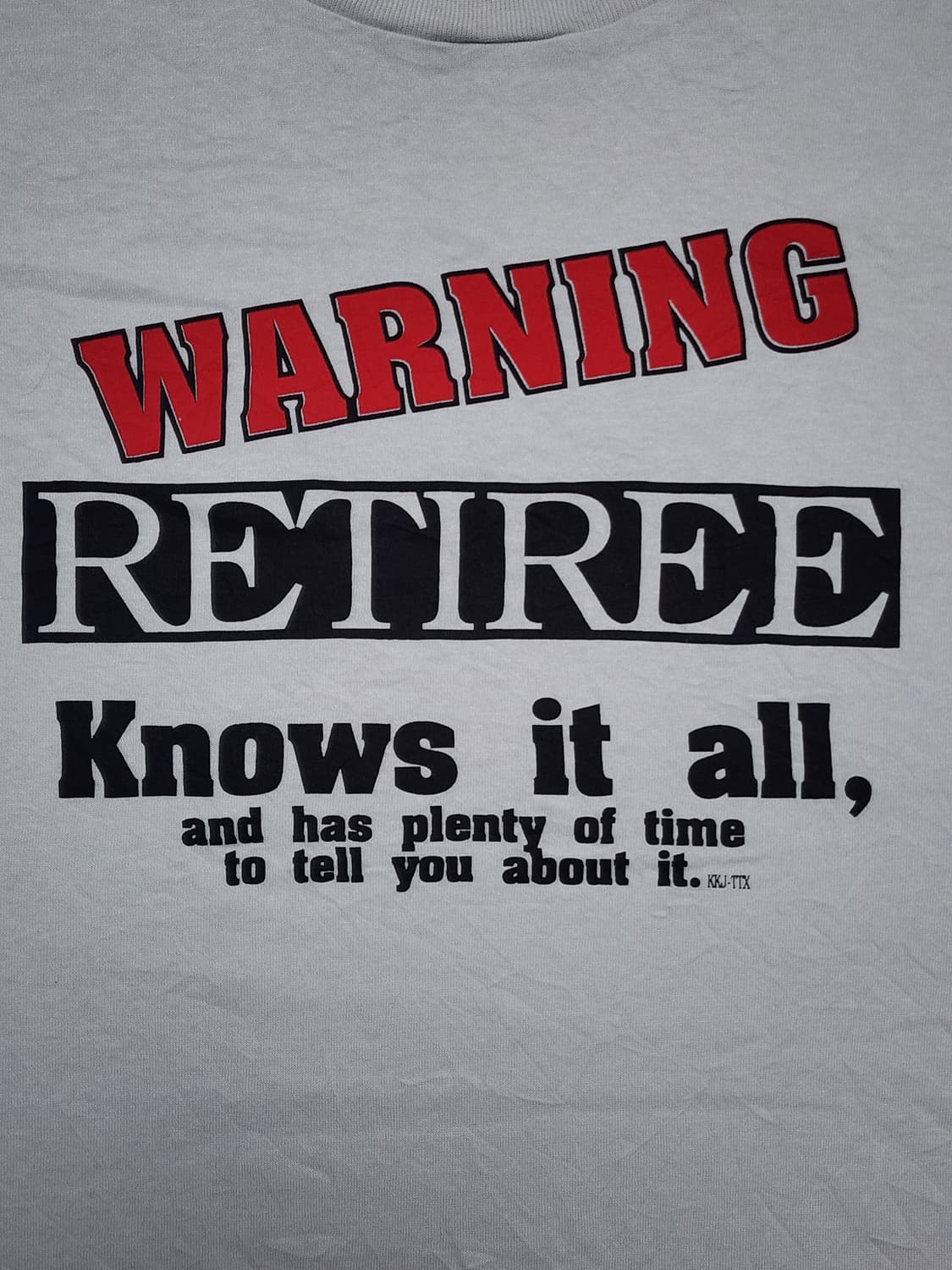 90s USA WARNING RETIREE 양면 프린팅 빈티지 티셔츠82 상품이미지4