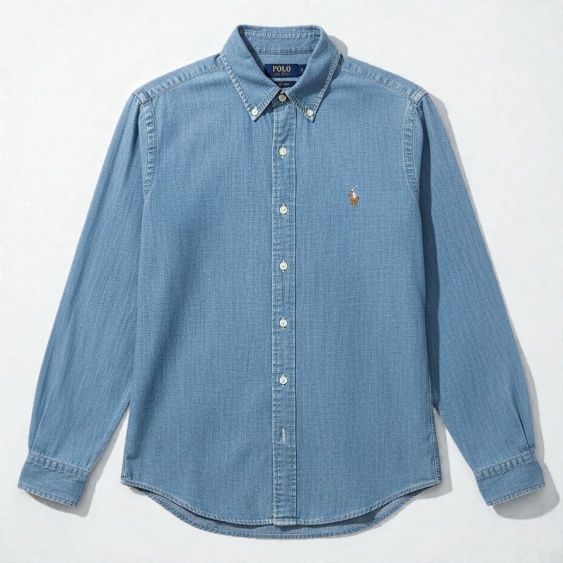 95)POLO 폴로 랄프로렌 샴브레이 데님셔츠 클래식핏 상품이미지1
