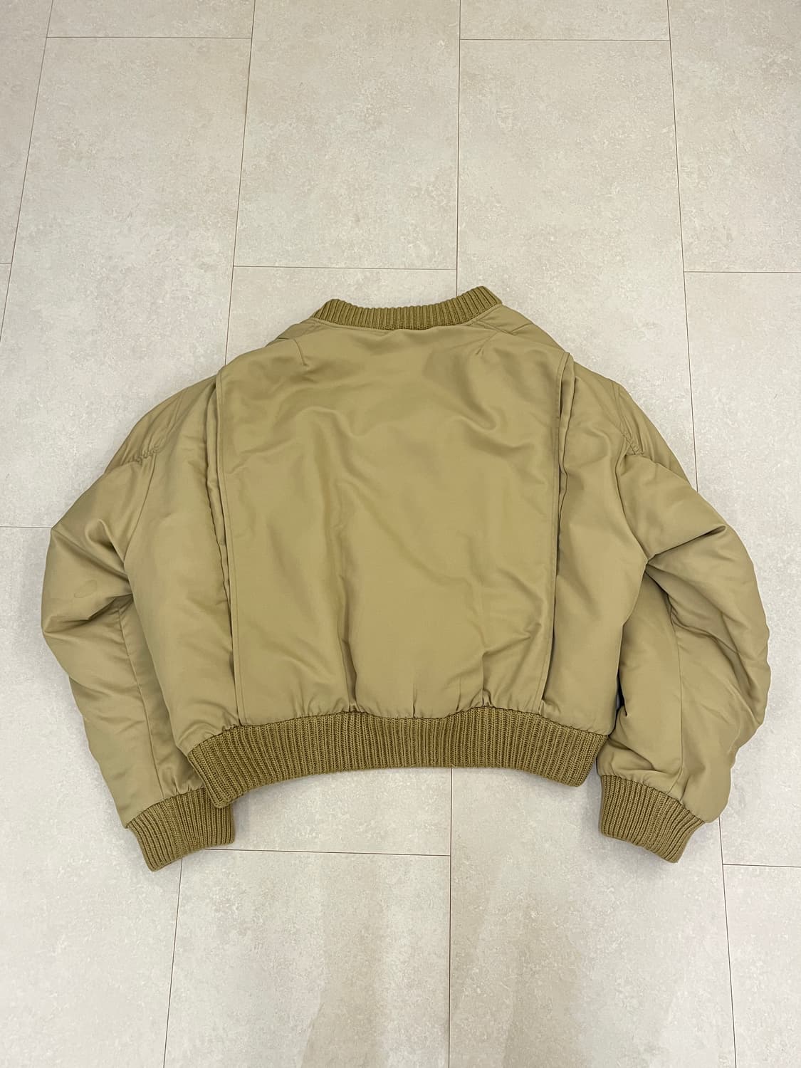 IEY 4 pocket bomber jacket beige 상품이미지5