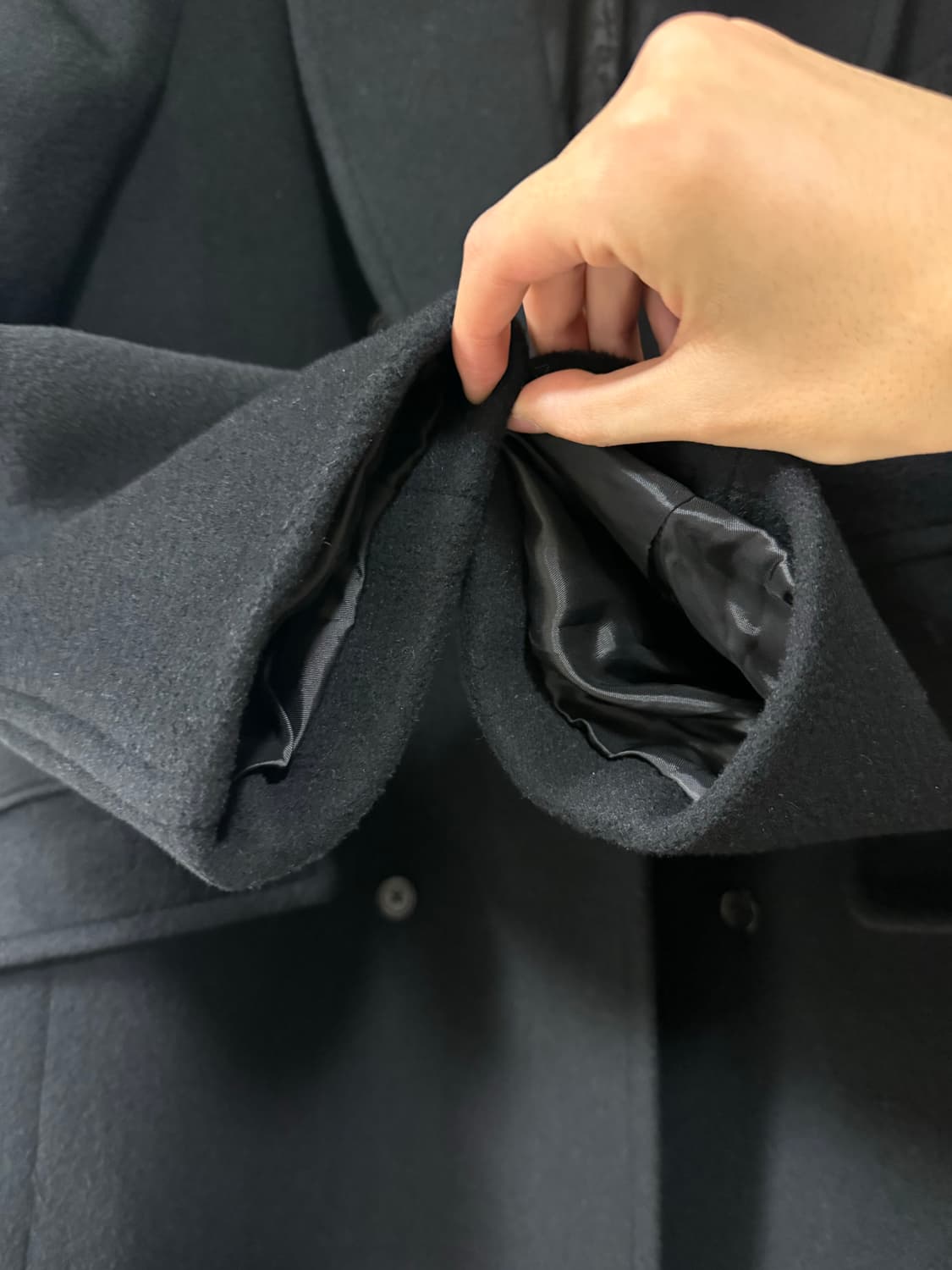 브라운야드 24fw 더블브레스티드코트 블랙 5size 상품이미지4