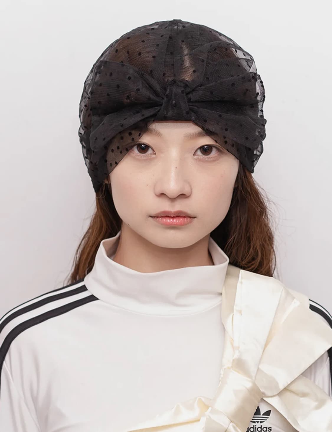 포에지담 POLKA DOT TURBAN IN BLACK 상품이미지1
