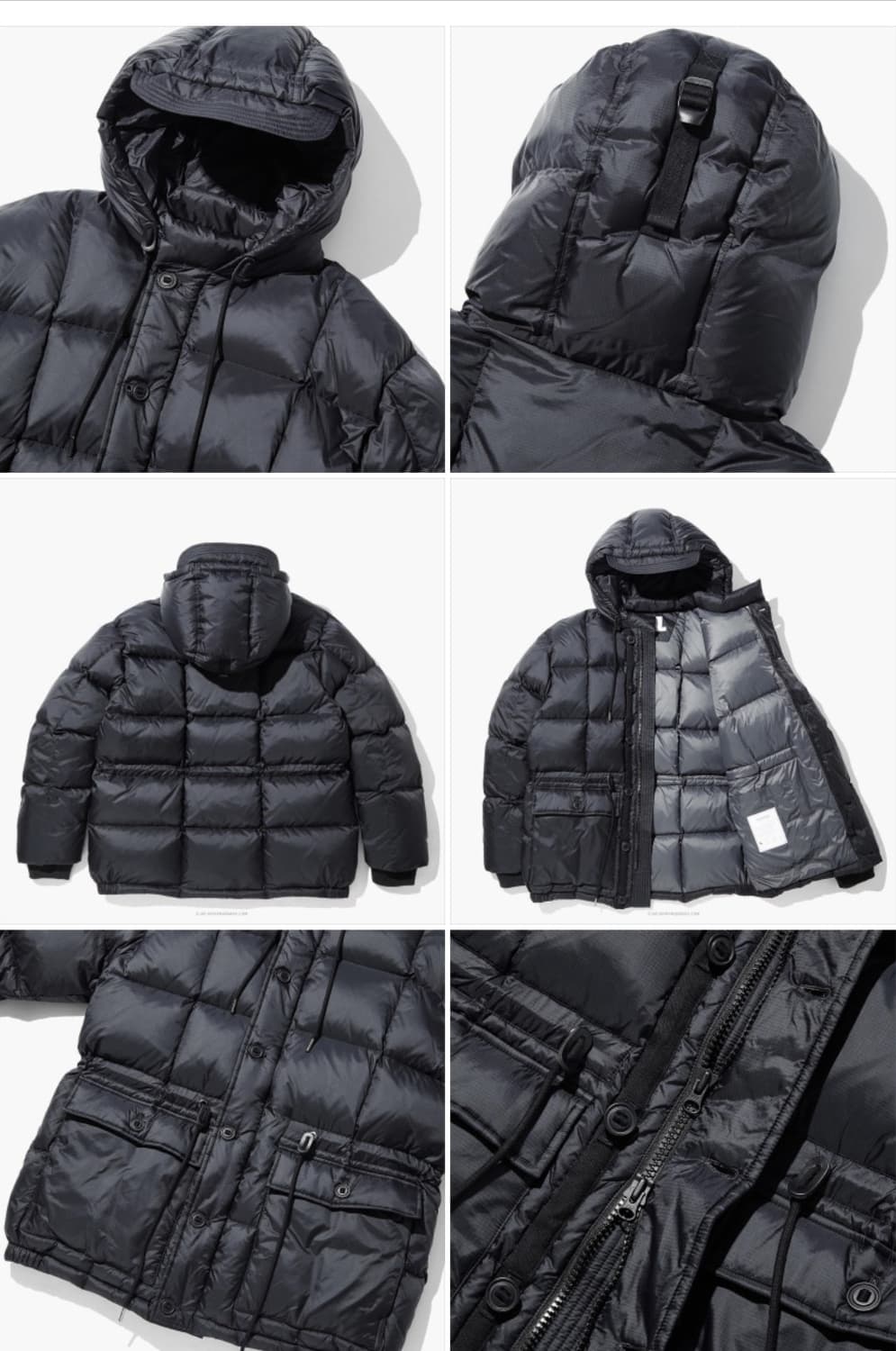 아웃스탠딩 구스다운 카라코람 패딩 블랙 1 상품이미지3