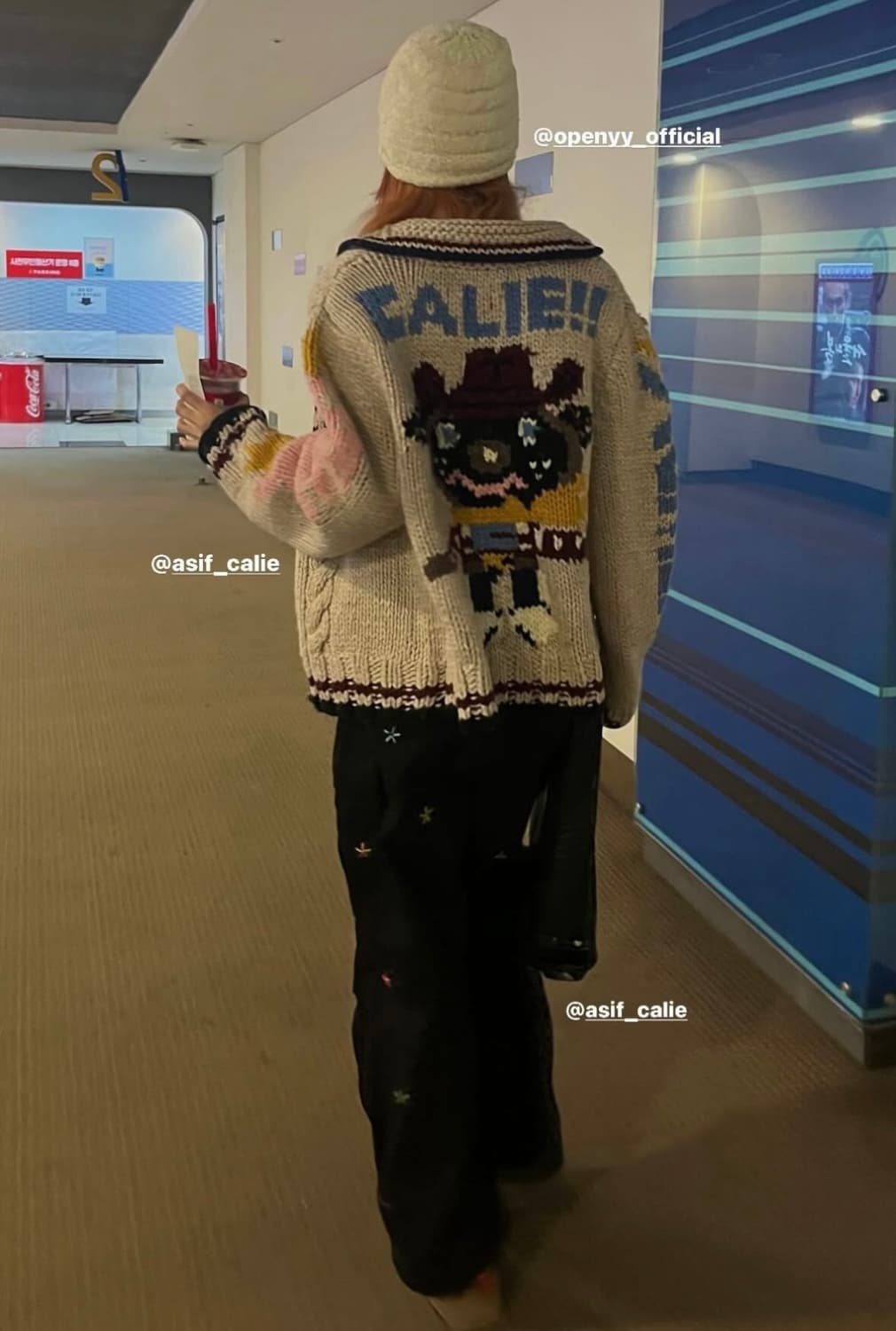 에즈이프캘리 COWGIRL TEDDY ZIPUP KNIT IVORY 상품이미지2