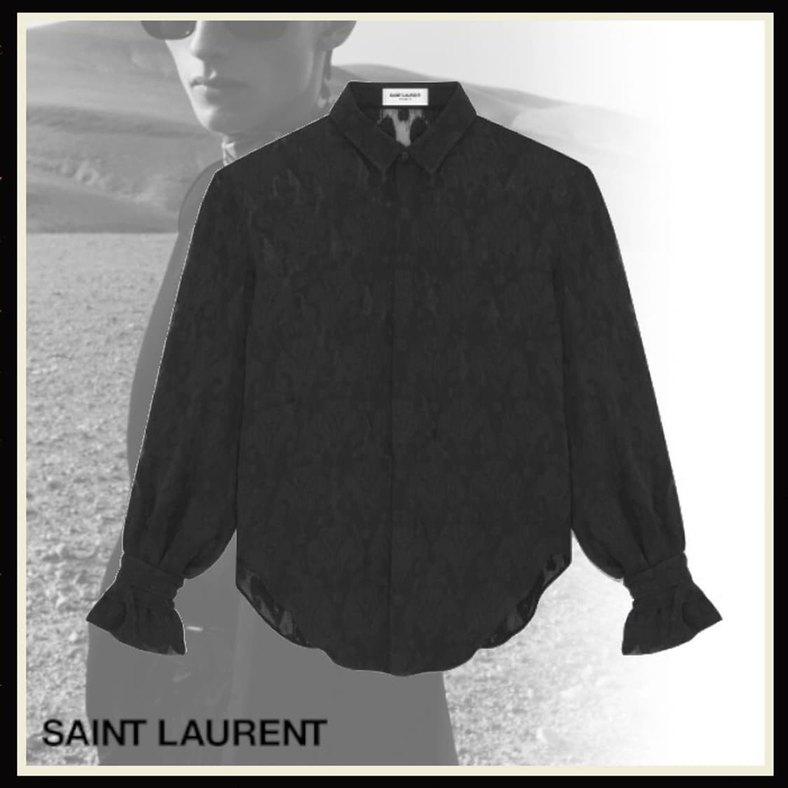 [BTS 뷔님 착용] 생로랑 23ss 카마시아 실크 셔츠 상품이미지1