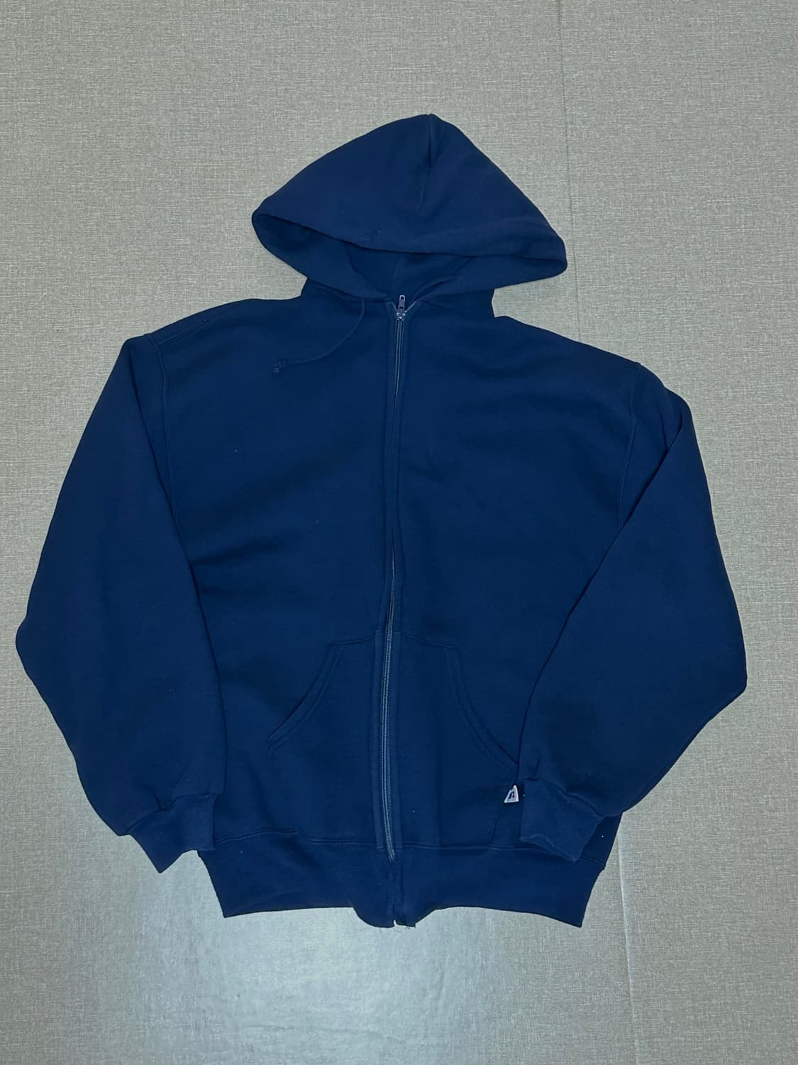 90s USA 빈티지 러셀 네이비 후드집업 L 상품이미지1
