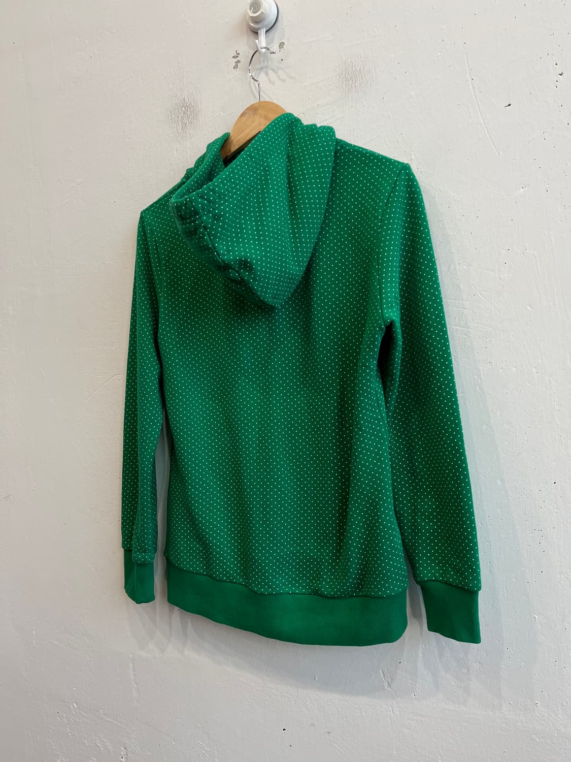 라코스테 도트 땡땡이 후드티 그린 우먼즈  상품이미지3