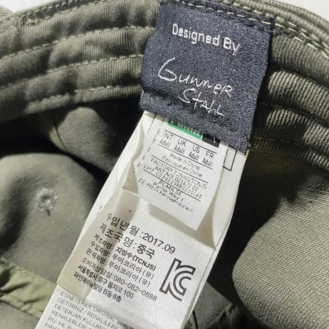 [정품] 푸마 x 거너스탈 콜라보레이션 로고자수 올리브컬러 볼캡 상품이미지9
