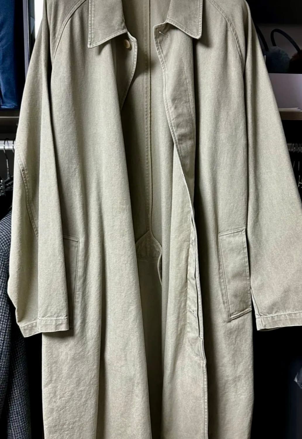 브라운야드 워시드 트렌치 코트 올리브 그레이 3사이즈 상품이미지2