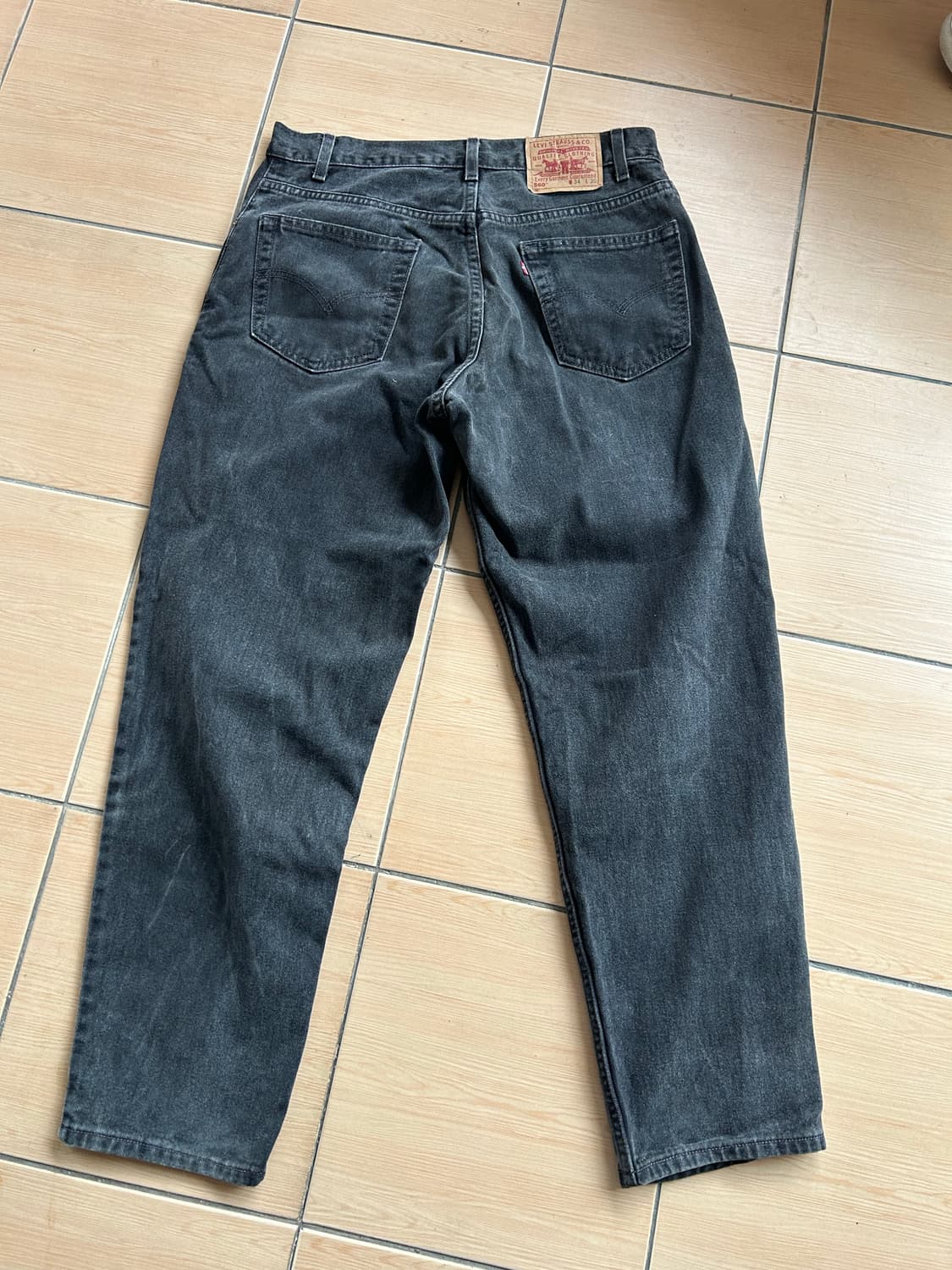 00‘s 리바이스 560 블랙 배기진 34in 상품이미지5