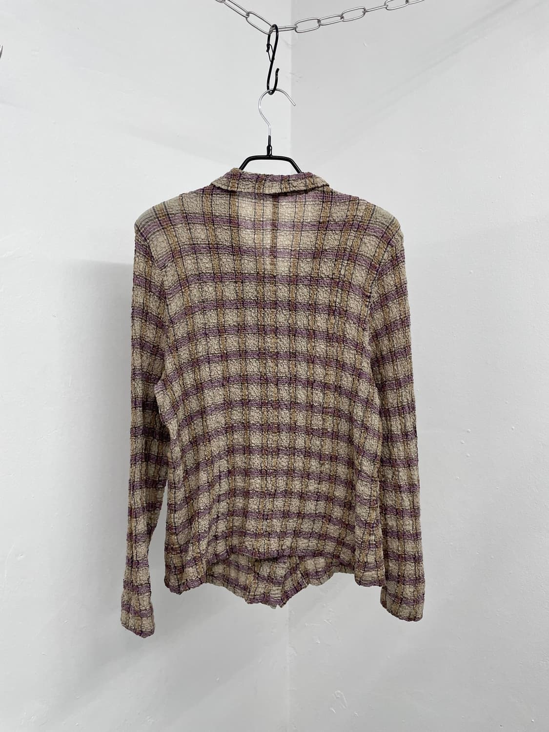 라떼 링클 체크 버튼 탑 상품이미지6