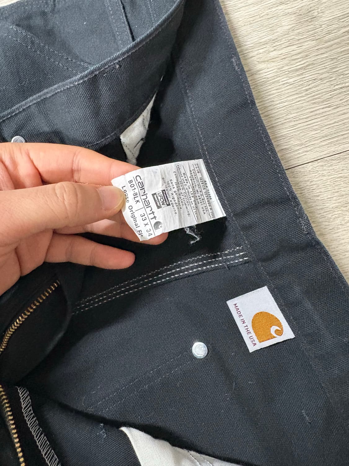 칼하트 더블니 made in usa 33x34 상품이미지3