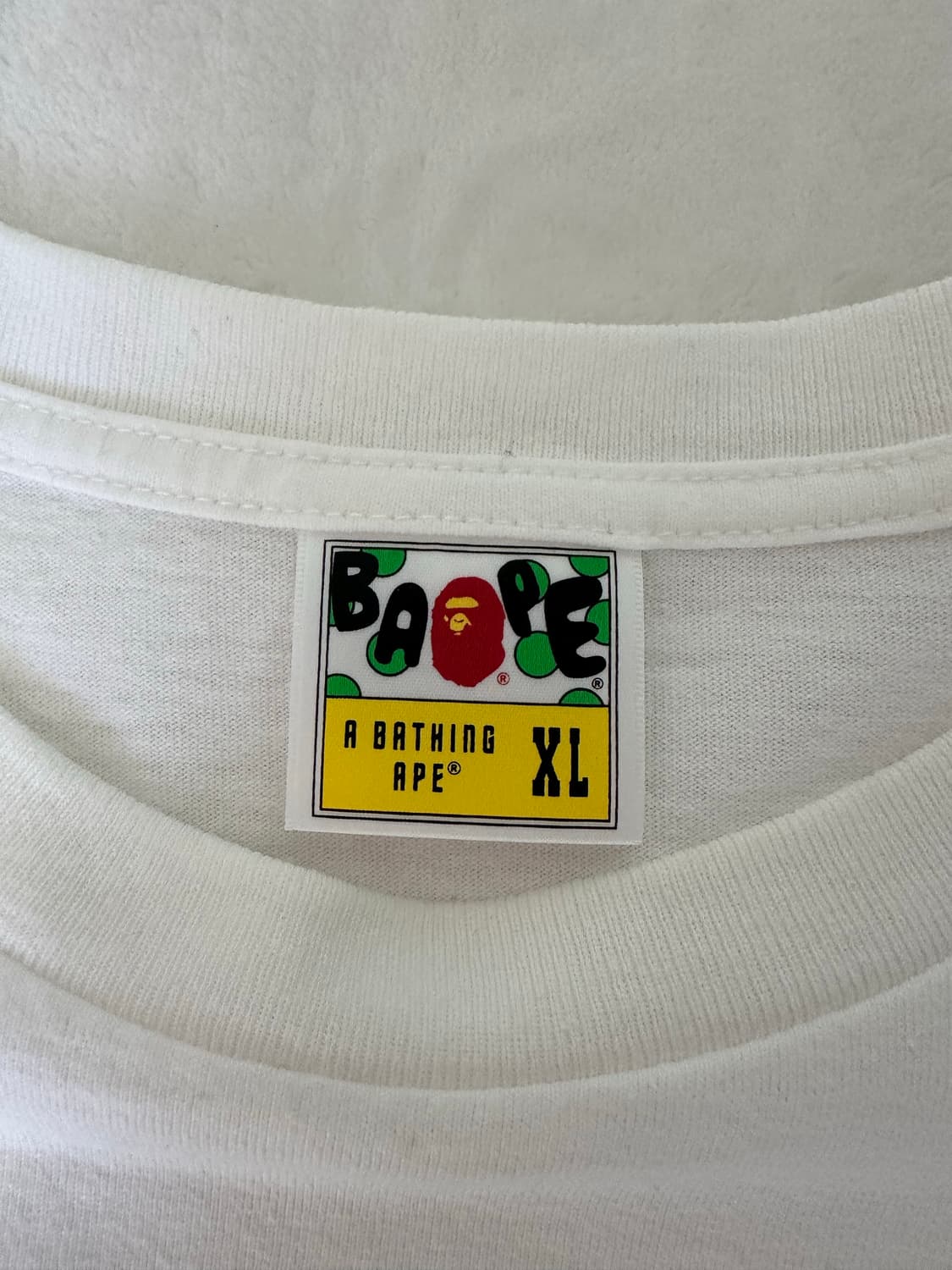 베이프 바이 베이싱 에이프 티셔츠 화이트 상품이미지3