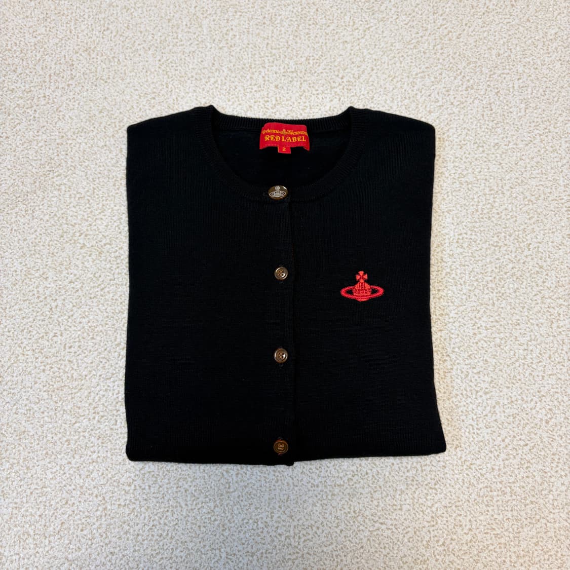 비비안웨스트우드 레드라벨 울 가디건 블랙 상품이미지2