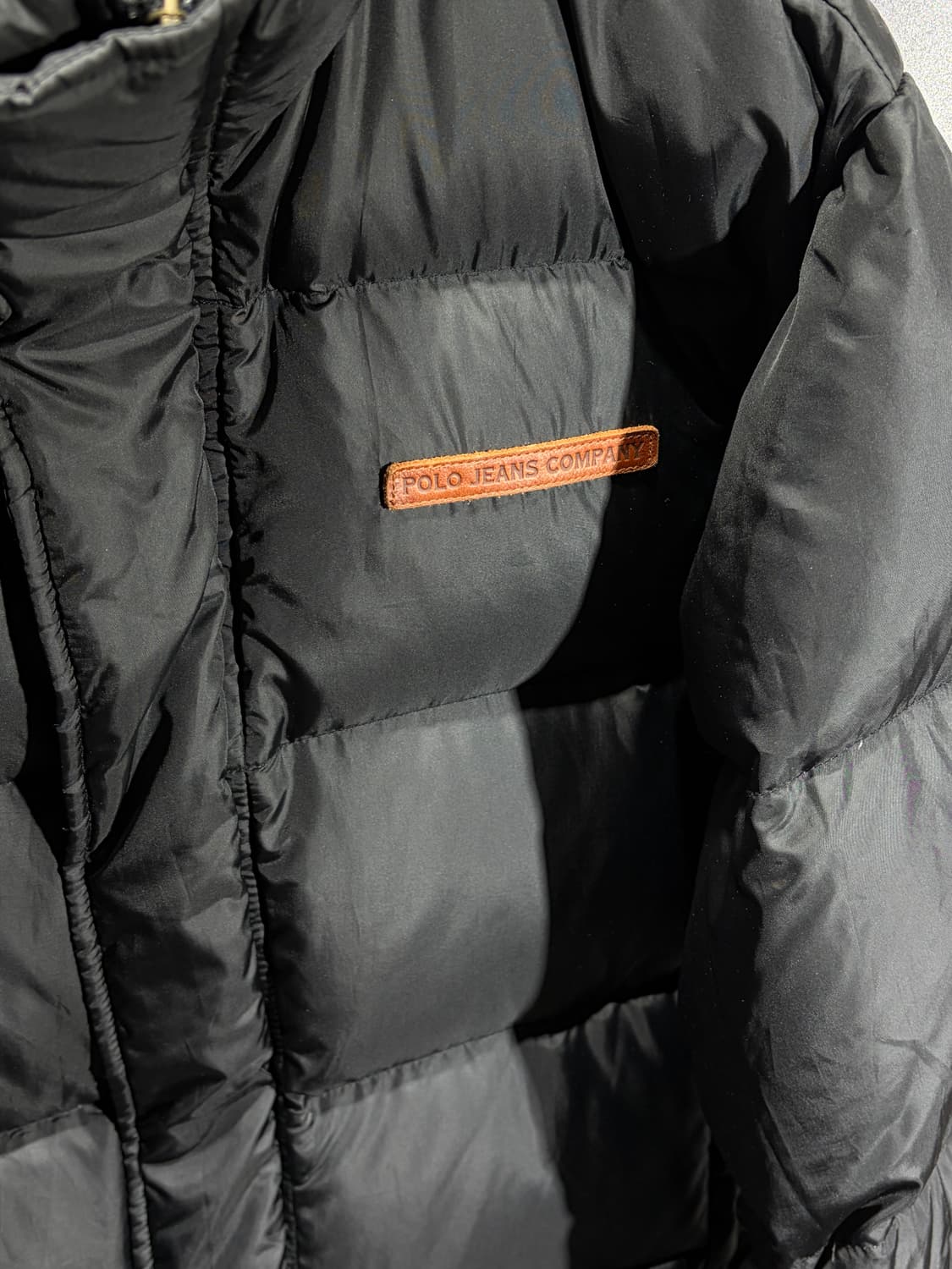 S 폴로랄프로렌 Jeans company 레더패치 블랙 패딩 상품이미지4
