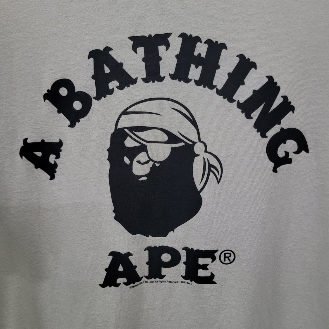 BAPE 베이프 파이레츠 스토어 빈티지 레글런 빅로고 셔츠 상품이미지2