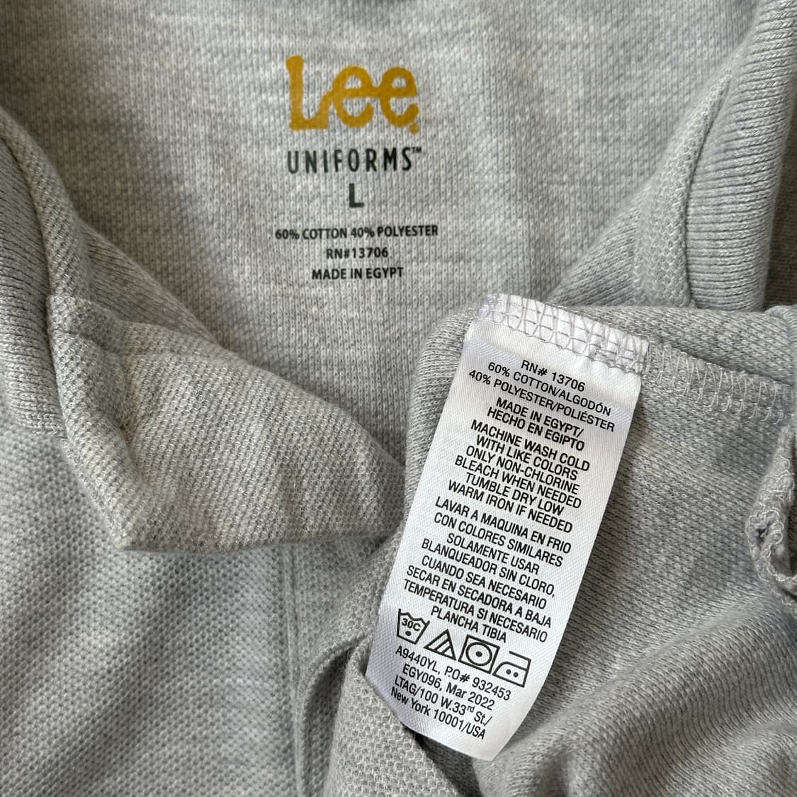 Lee 리 유니폼 반팔 카라티 상품이미지6