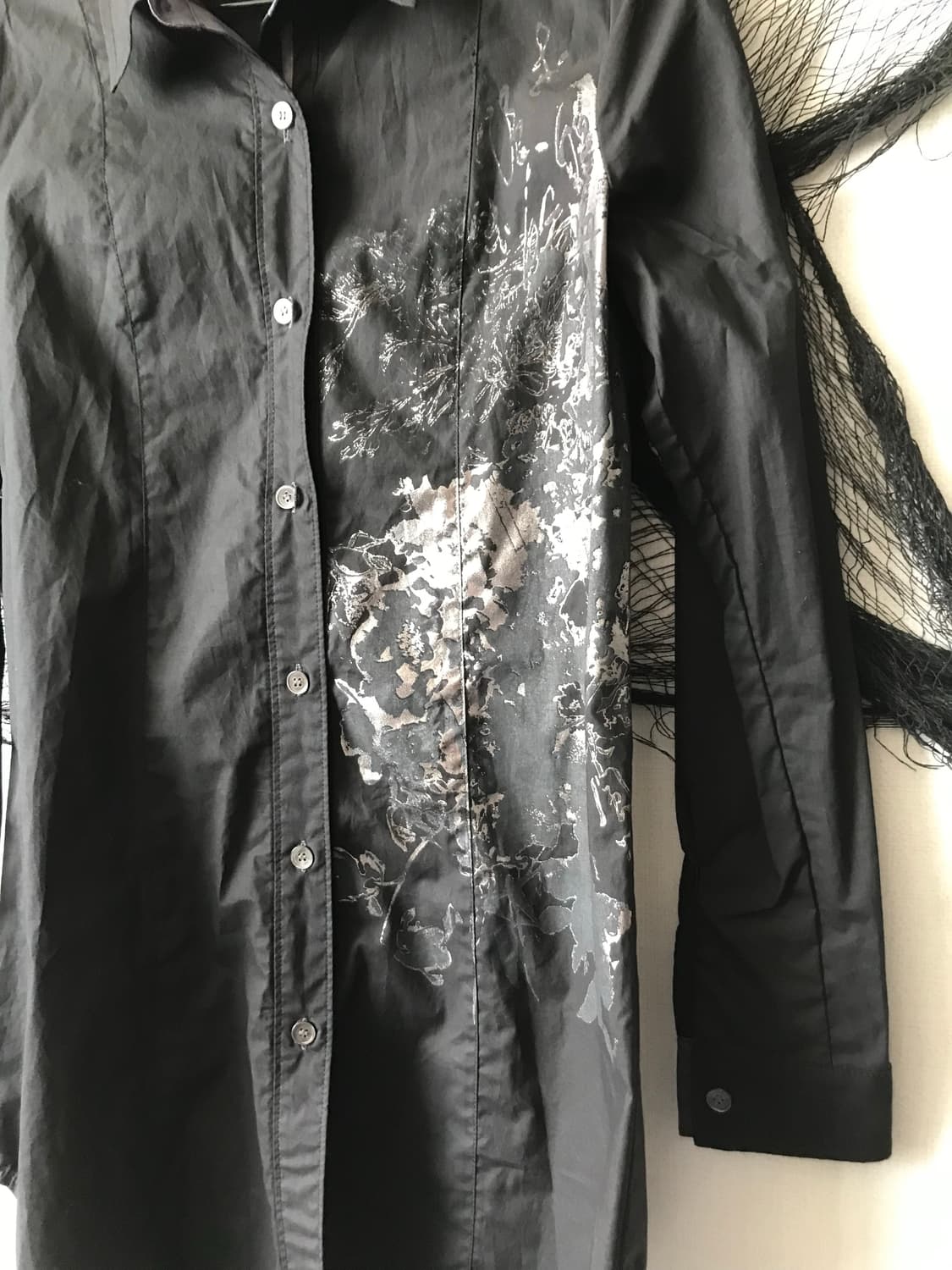 Punk slimfit printing long shirts  상품이미지2