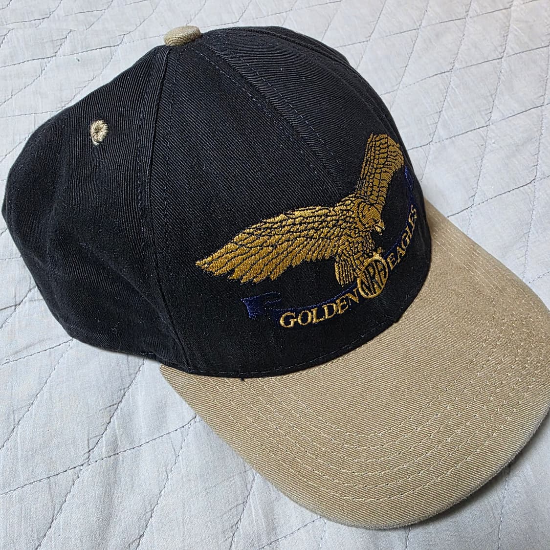 [OS] 빈티지 NRA 골든 이글 6패널 스냅백 투톤 블랙/베이지 상품이미지1
