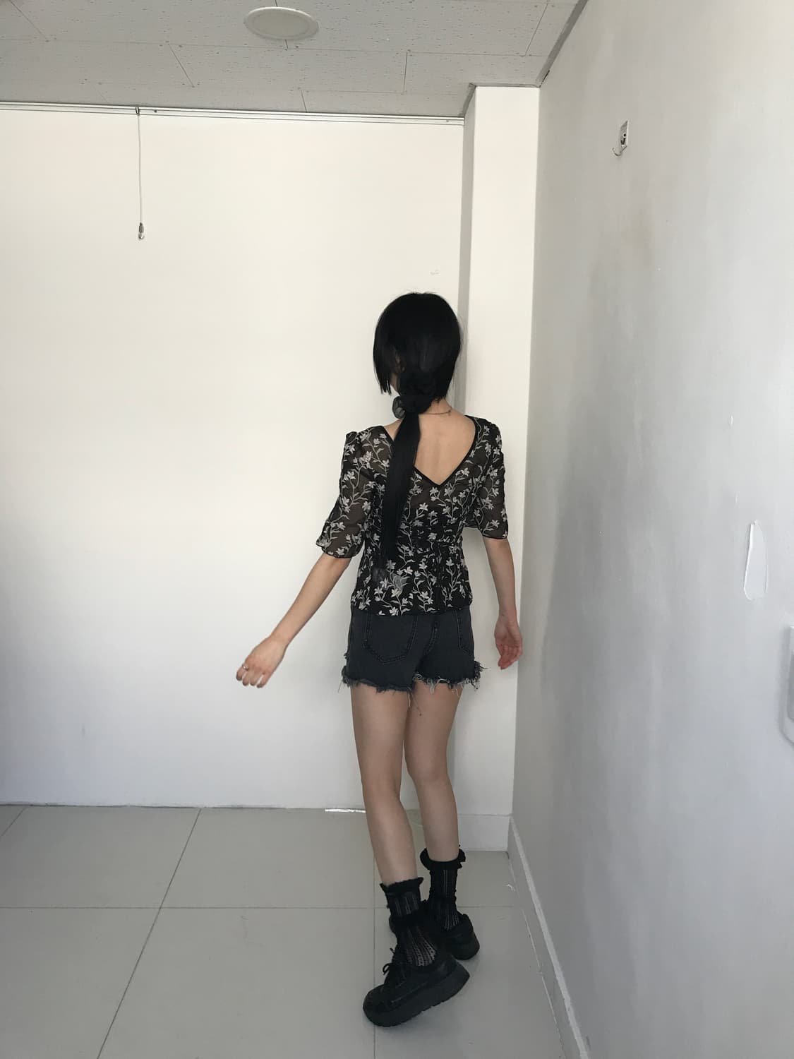 Grey washed 2button short pants 상품이미지10