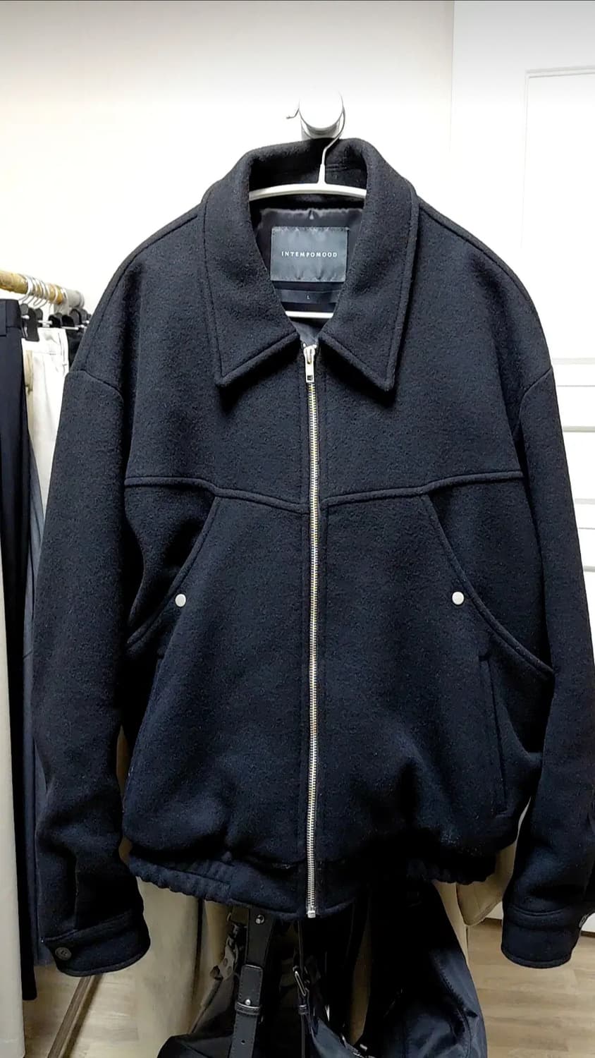 인템포무드 오프닝 포켓 블루종 자켓 블랙 L 상품이미지2