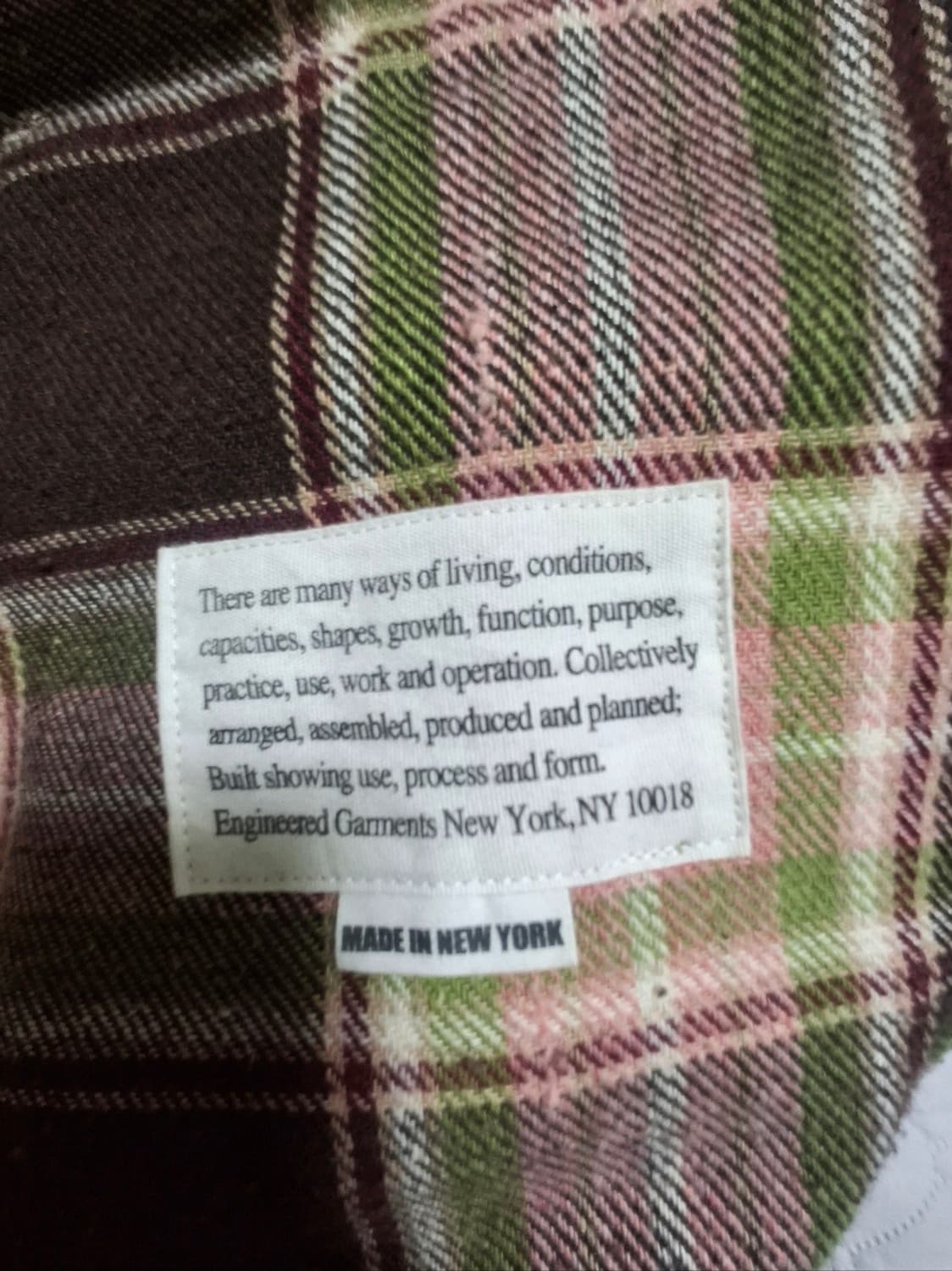 [L] 엔지니어드가먼츠 익스플로러 셔츠 자켓 브라운/핑크 엔가 상품이미지7