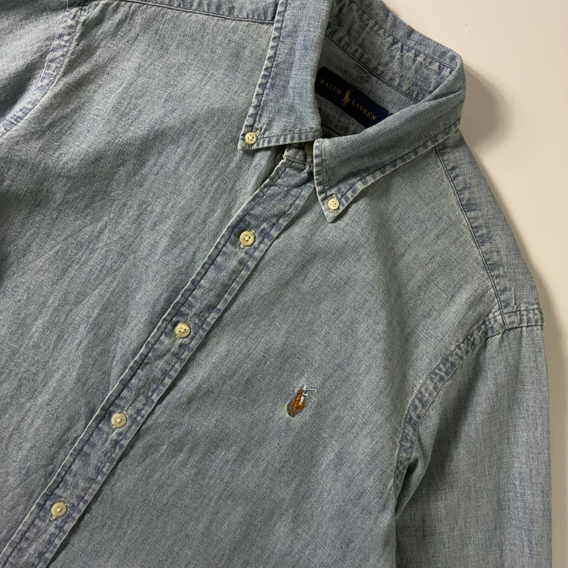 Polo  폴로 랄프로렌 자수 코튼 샴브레이 셔츠  상품이미지3