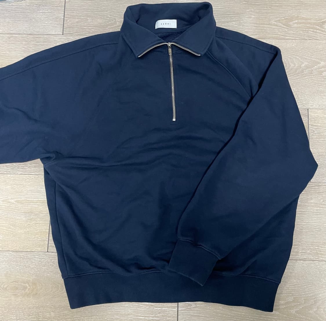 네이비 하프집업 맨투맨 상품이미지2