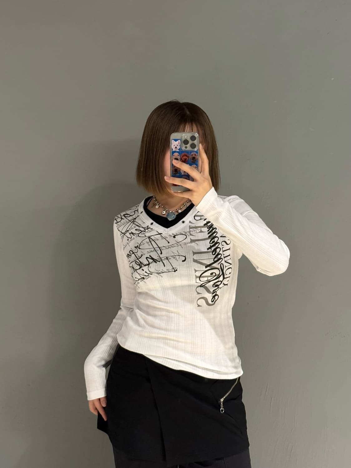 layered detail lettering long sleeve 상품이미지1