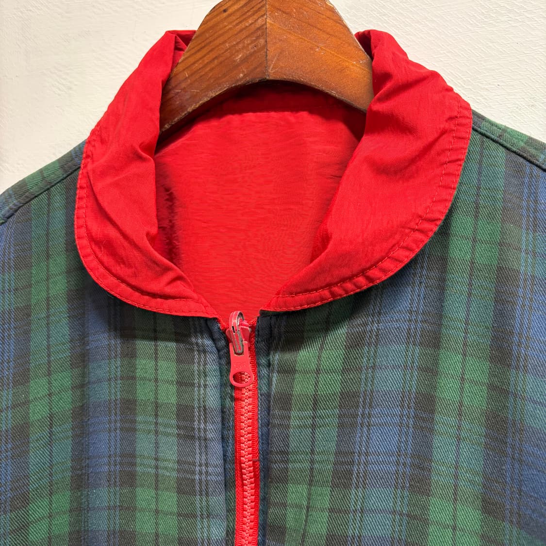 체크 리버서블 봄버 자켓 블루종 (JPN) 상품이미지2