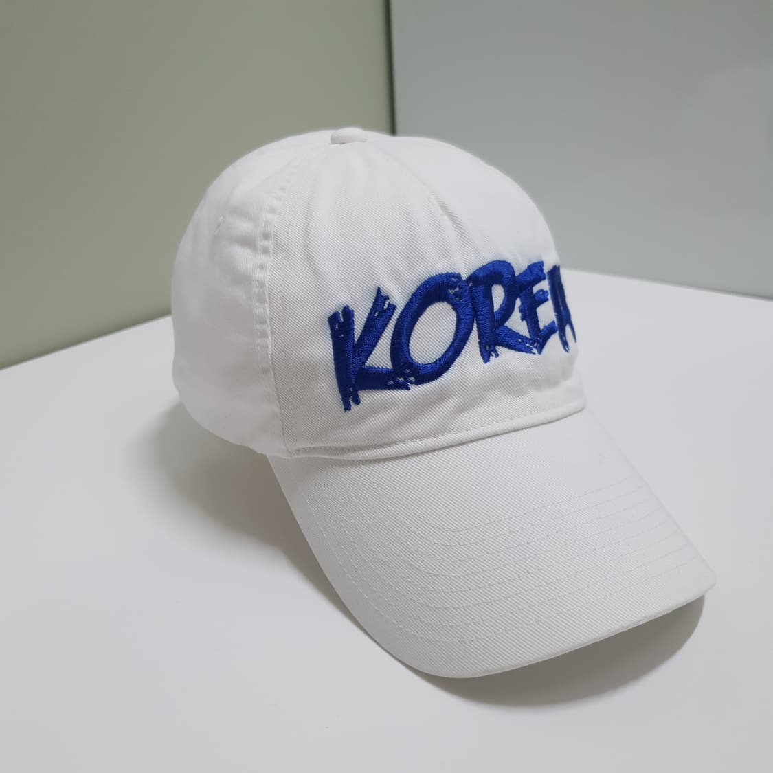 OS) 나이키 코리아 축구협회 국대 빅로고 자수 볼캡 화이트 블루 상품이미지3
