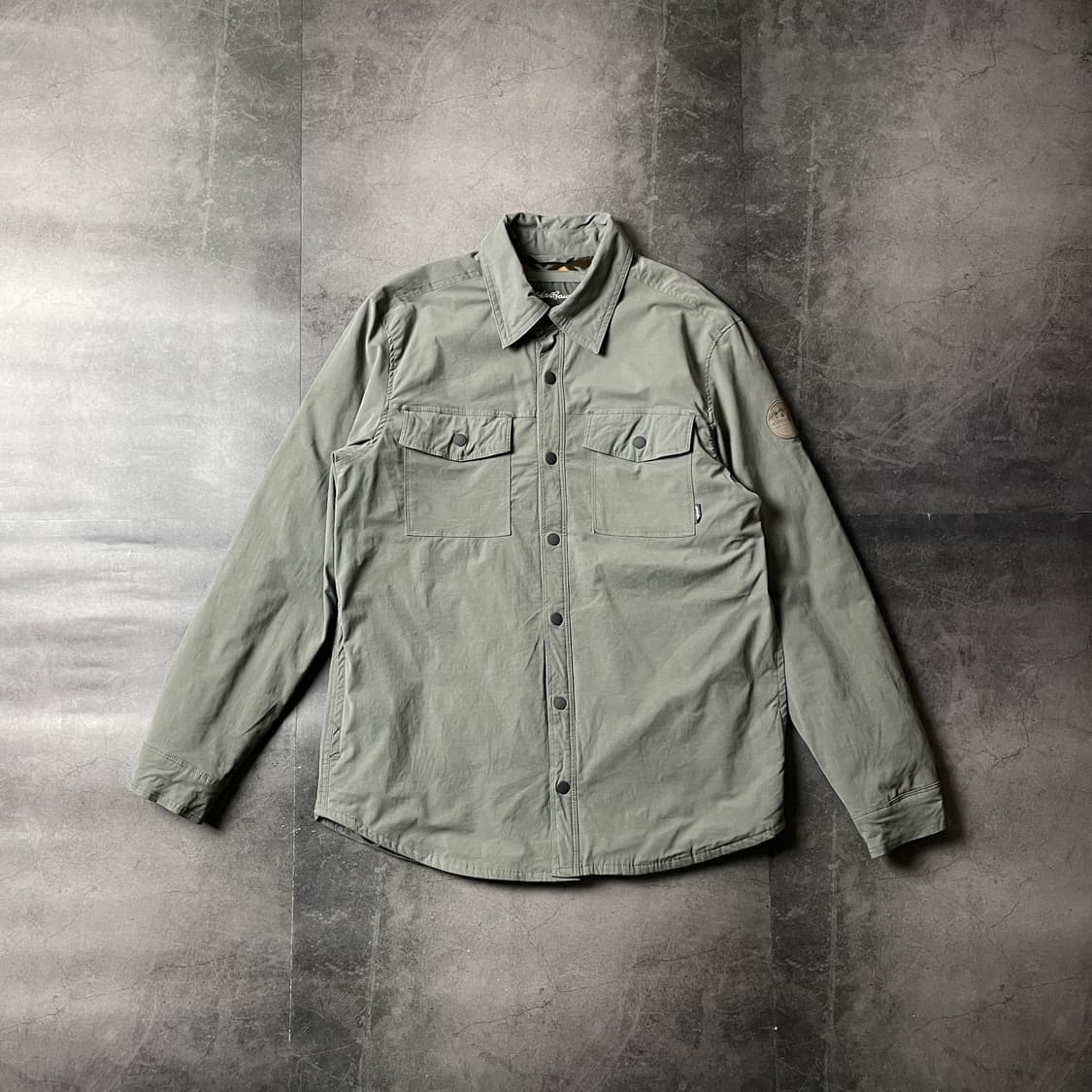 EDDIE BAUER 에디바우어 빈티지 올리브 셔츠자켓 A00441 상품이미지1