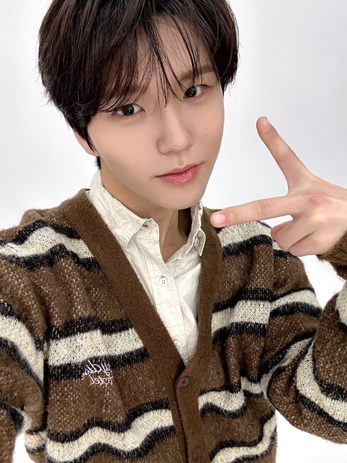 [RRxNAON] 론론 헤어리 스트라이프 가디건 상품이미지6