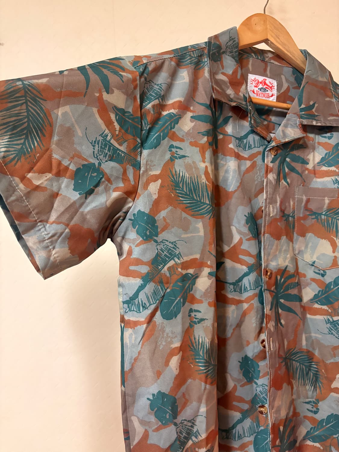 하와이카모패턴 오픈카라셔츠 상품이미지2