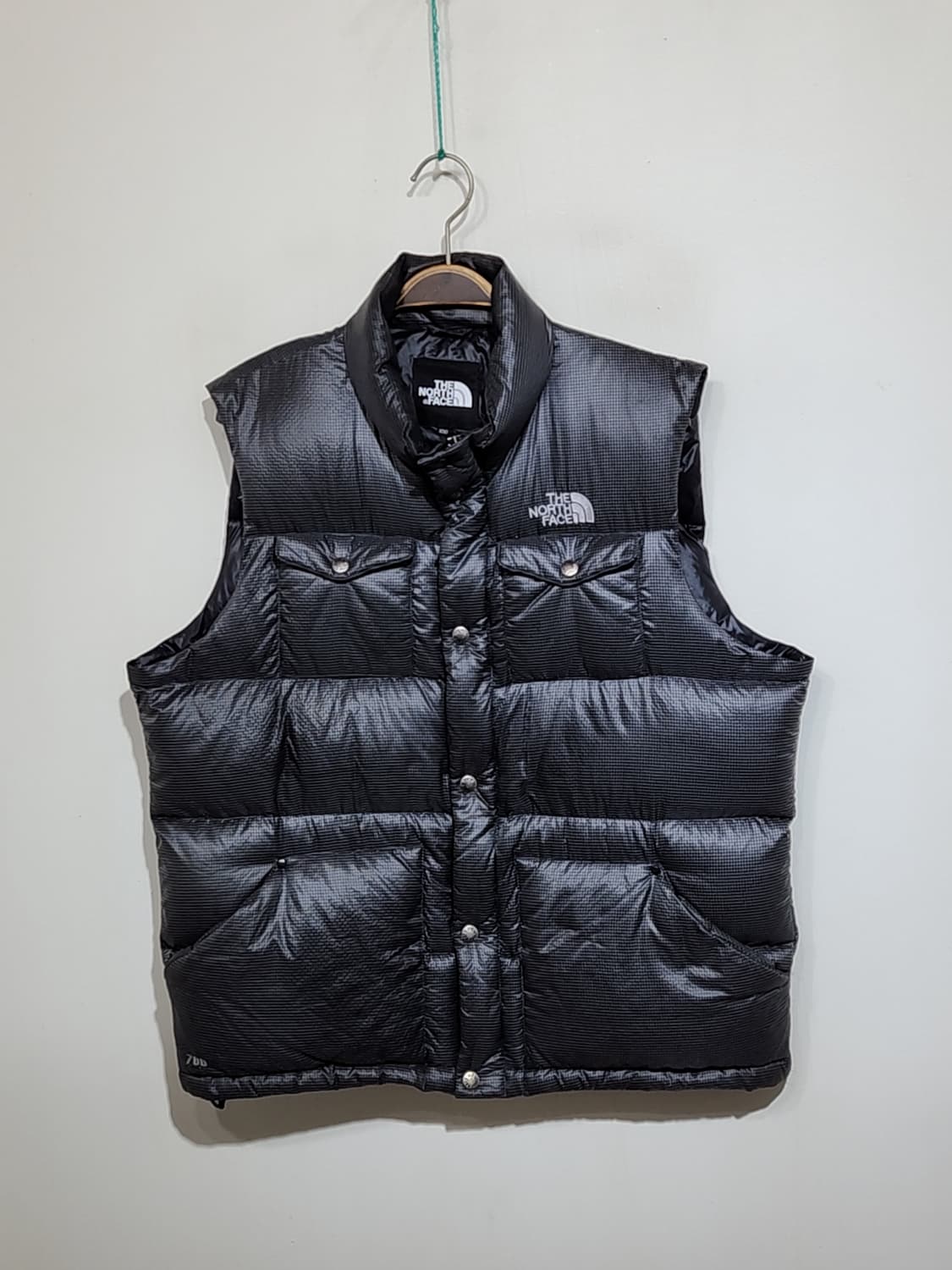 (100) 노스페이스 700 패딩조끼 잔체크 다운 베스트  상품이미지1