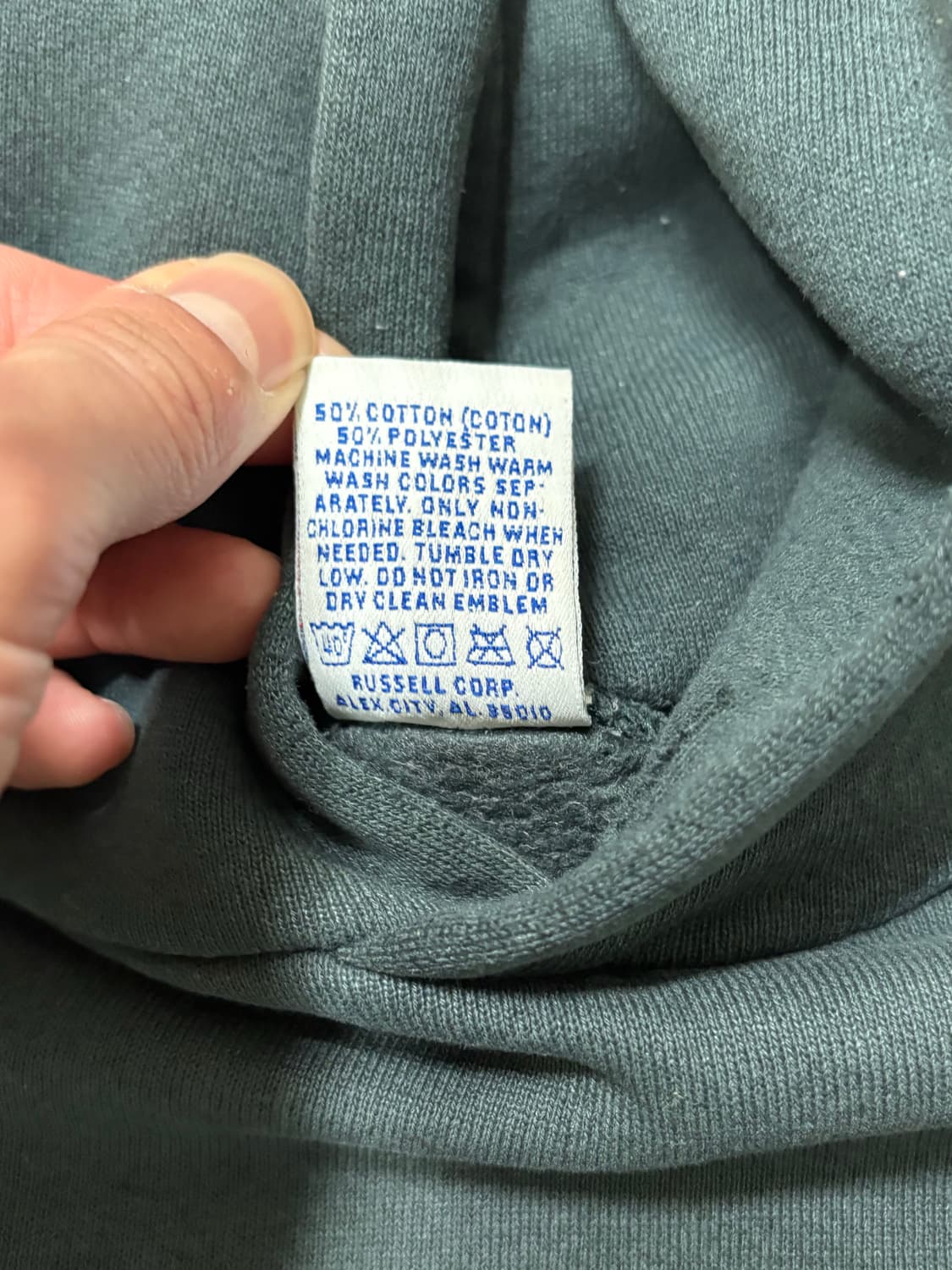 90s usa 러셀 후드 틸 세이지 상품이미지5