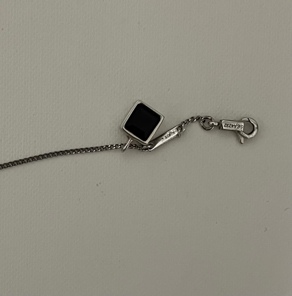 셀린느 로듐 오닉스 스털링 AIGUISE 목걸이 실버 상품이미지5