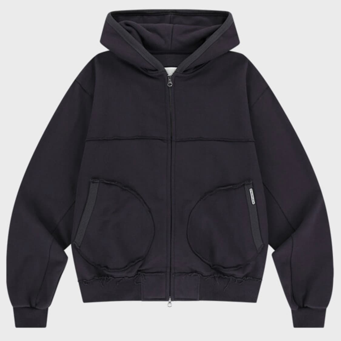 더바이닐하우스 컷오프 후드집업 퍼플 상품이미지1