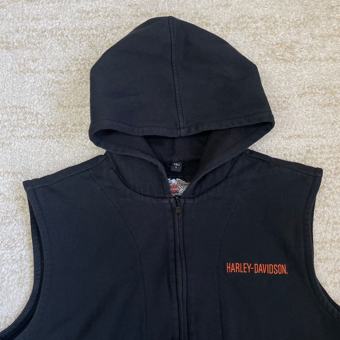 [L]00s 할리데이비슨 후드 베스트 조끼 상품이미지2