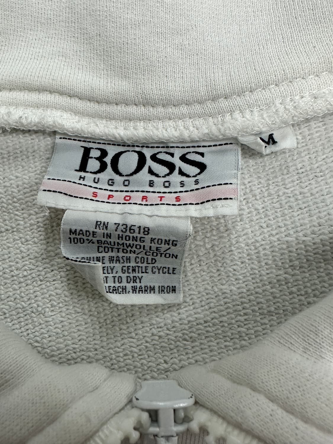 80s HUGO BOSS 풀집업 스웻셔츠 M 상품이미지5