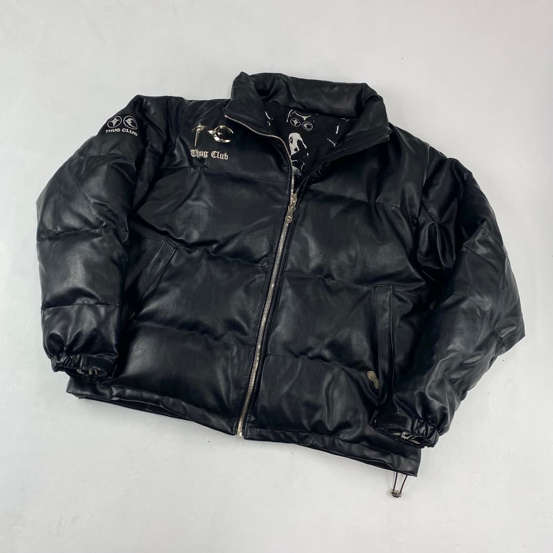 떠그클럽 레더 블랙 패딩 (103) 상품이미지1