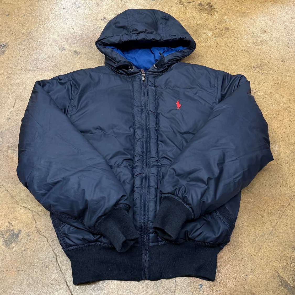 폴로 랄프로렌 네이비 후드 숏패딩 상품이미지2