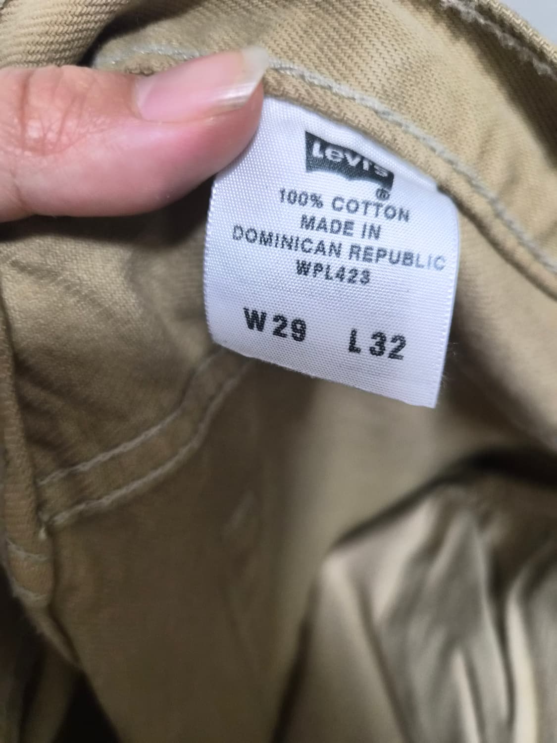 리바이스 501 베이지 청바지 상품이미지5