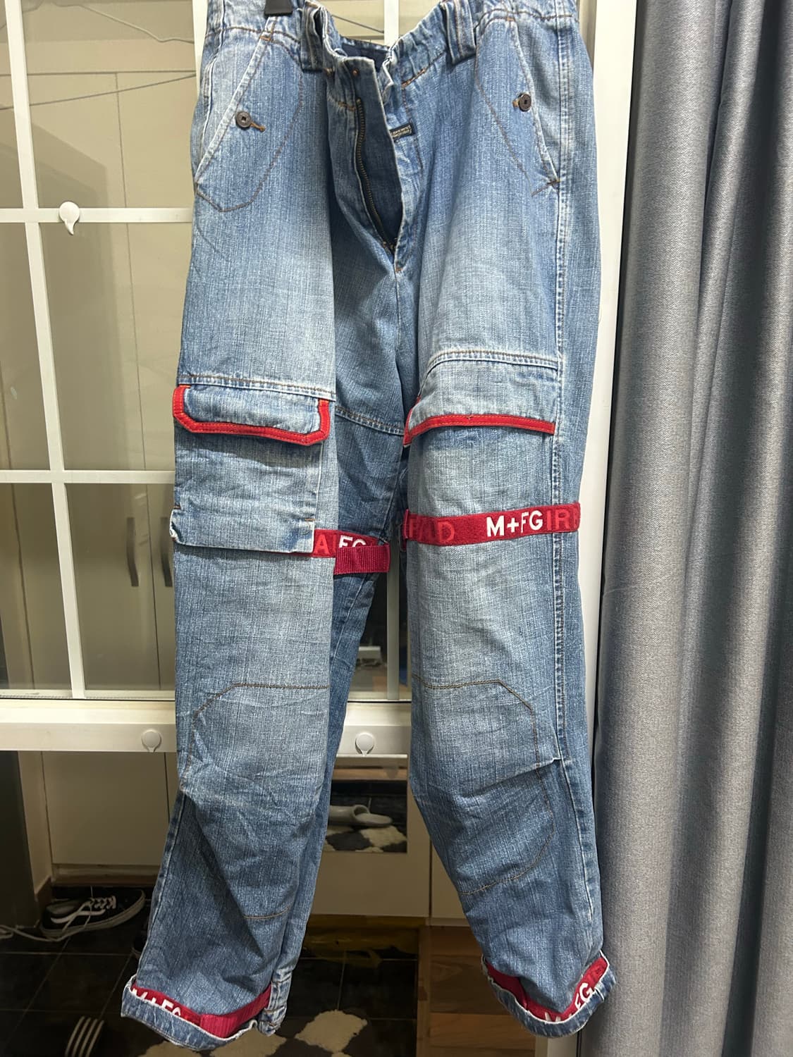 90's 마리떼 프랑소와 저버 벨크로 데님 팬츠 상품이미지1