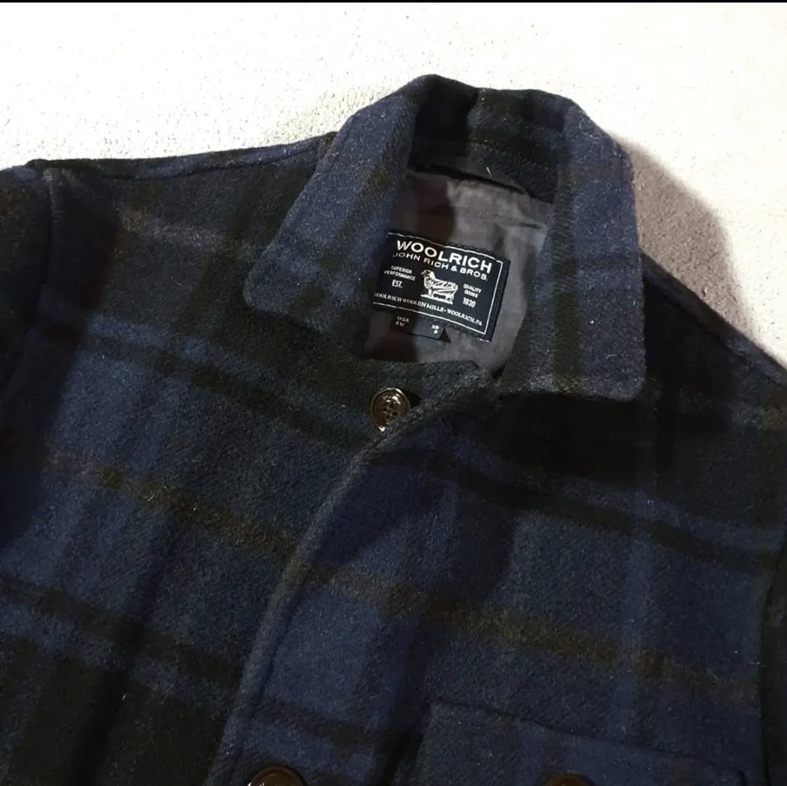 울리치 체크 울 헌팅 코트 자켓 S 상품이미지4