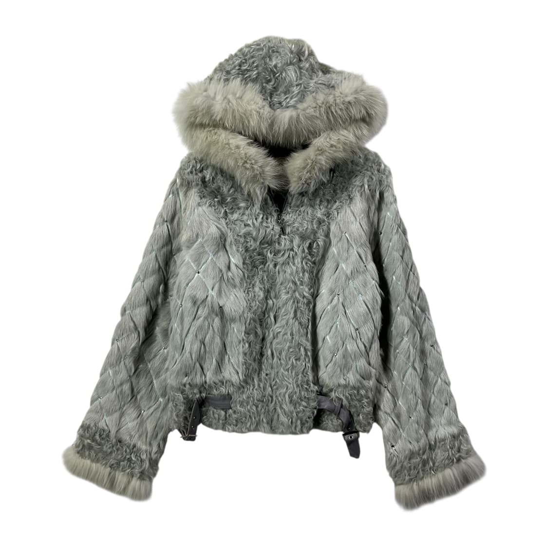 [근화모피] 근화 밍크펄자수 퍼 후드자켓 상품이미지1