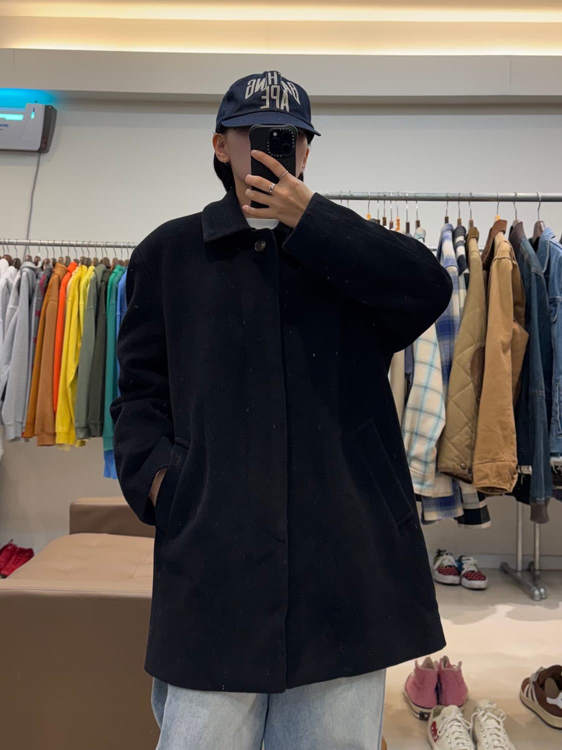 입생로랑 울/캐시미어 싱글 코트 상품이미지6