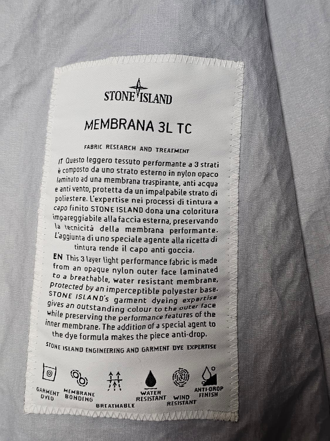 스톤아일랜드 MEMBRANA 3L TC 자켓 상품이미지8